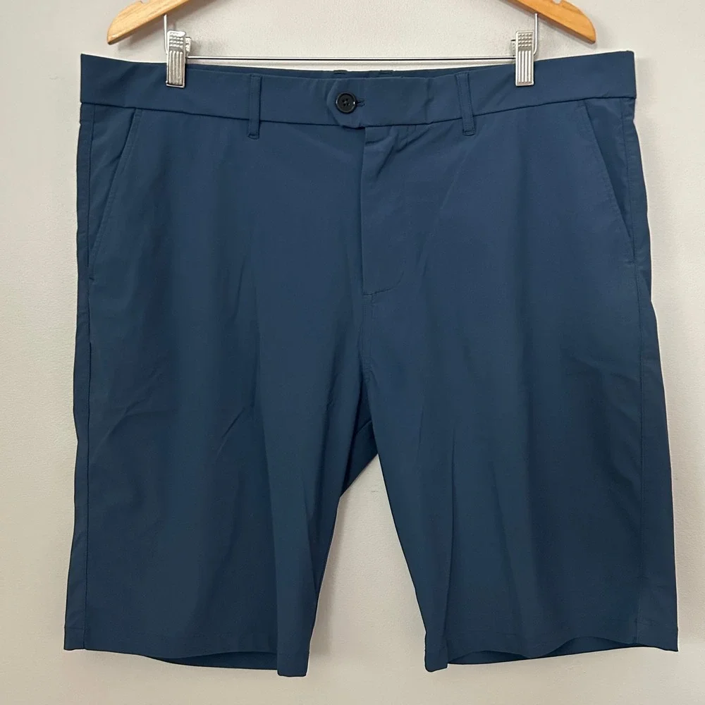 Greyson Shorts Montauk Mens 40 Gray Performance Chino Flat Front Golf Stretch